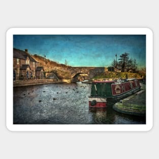 Brecon Canal Basin in Winter Sticker